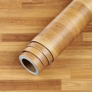 Wood Grain Self Adhesive Wallpaper Thickened Waterproof Peel and Stick Wall Decal and Countertop Decorative Film Featuring Authentic Wood Floor Textures Ideal for Living Rooms and Home Decor