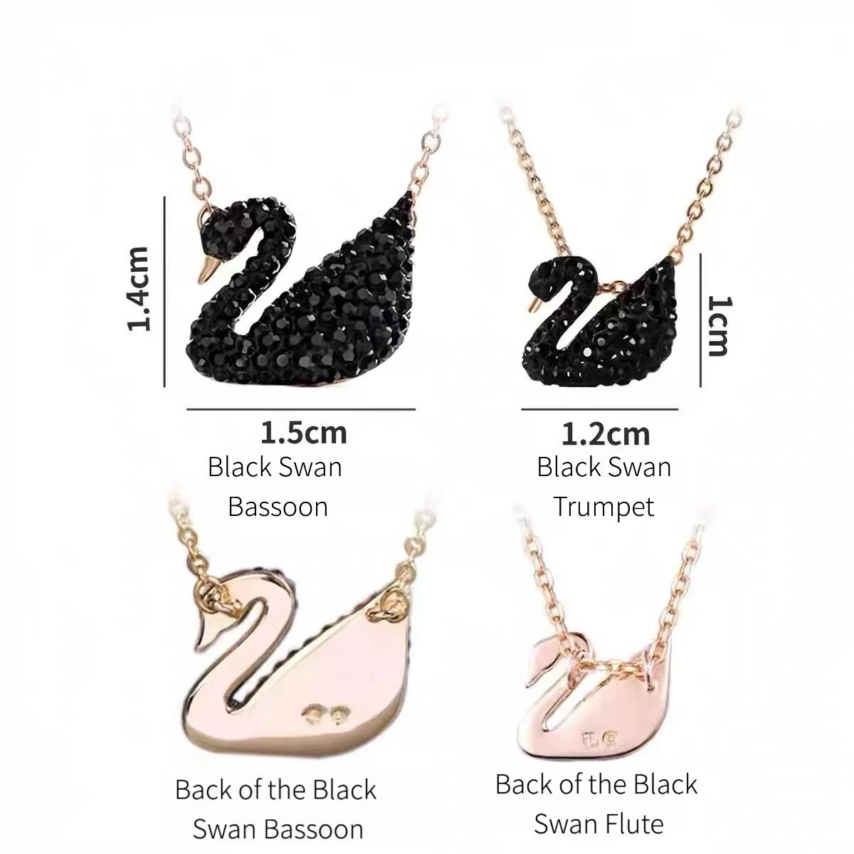 Elegant Swan Necklace with Sparkling Beating Heart Crystal, Luxury Fashion Clavicle Necklace for Women Elegant Swan Necklace with Sparkling Beating Heart Crystal, Luxury Fashion Clavicle Necklace for Women