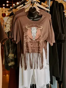 Tequila Blanco Fringe Tee
