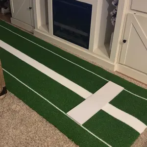 VEVOR Softball Pitching Mat, 10' x 3' Softball Pitching Mound, Antislip Antifade Rubber Softball Pitching Training Aid, Pitch Practice Mat for Pitchers Indoor Outdoor Pitching Practice, Green