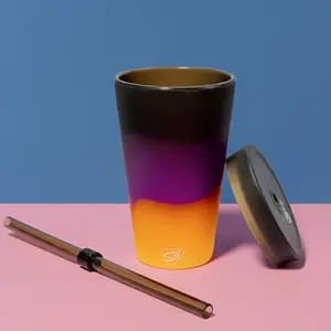 Silipint 16oz Silicone Straw Tumbler – Premium LFGB-Certified, 100% Food-Grade Portable Water Bottle Beverage Cup – Unbreakable, BPA-Free, Dishwasher Safe, Reusable Non-Toxic Drinkware with Lid & Straw – Daily Hydration, Travel, Work & On-the-Go Use