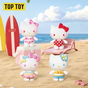 TOPTOY Hello Kitty Swimsuit Party&Summer Rainbow Candy Series Mini Bean Blind Bag,Cute Bikini Party Mini Doll, Cute Mini Figures, Rich Color Matching, Small Size for Desk Decor. Lovely Trendy Collectible and Sweet Surprise Gift for Girls and HK Fans