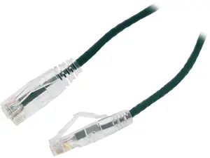 Nippon Labs 28 AWG Snagless Ultra Slim Cat6  Ethernet Patch Cable - Network Internet Cord - RJ45, Stranded, 550Mhz, UTP, - 3ft, Green