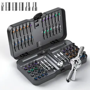 Precision Ratchet Screwdriver Set, 66-In-1 Magnetic Drill Bit Kit, Home Repair Tool Box, Detachable T-Type Handle, Gifts for Men, Comprehensive Set