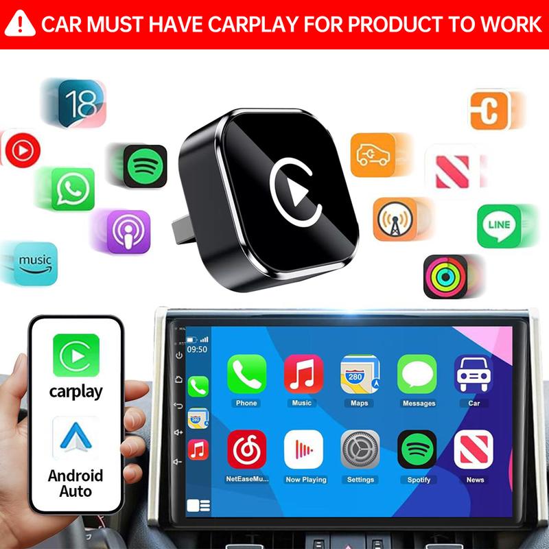 Mini Wireless Apple CarPlay Adapter, for both Apple and Android,converts wired to wireless, suitable for factory wired CarPlay cars from 2016+