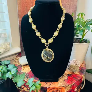 Golden Rutile Besednice Moldavite Chain