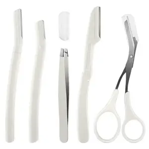 Eyebrow Grooming Set with Scissors, Razor and Trimmer Kit for Shaping and Trimming Makeup Cosmetic