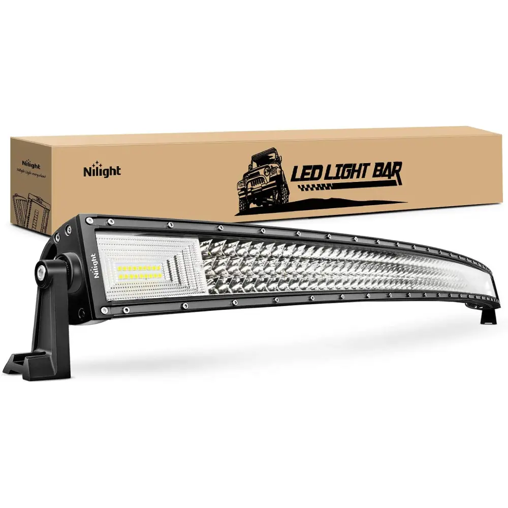 Nilight 52Inch 783W 78000LM Curved Triple Row LED Light Bar, Flood-Spot Combo Beam, Weather-Resistant Off-Road Auxiliary Lights Car for Trucks, Boats, Led Lights Car