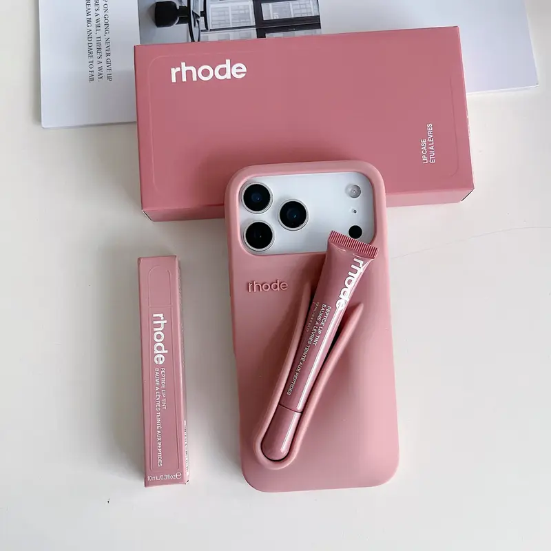 rhode toast ピンク iPhone15 pro用ケース セット Rhode Phone Case Toast with Lipgloss | iPhone Case | RHODE COVER