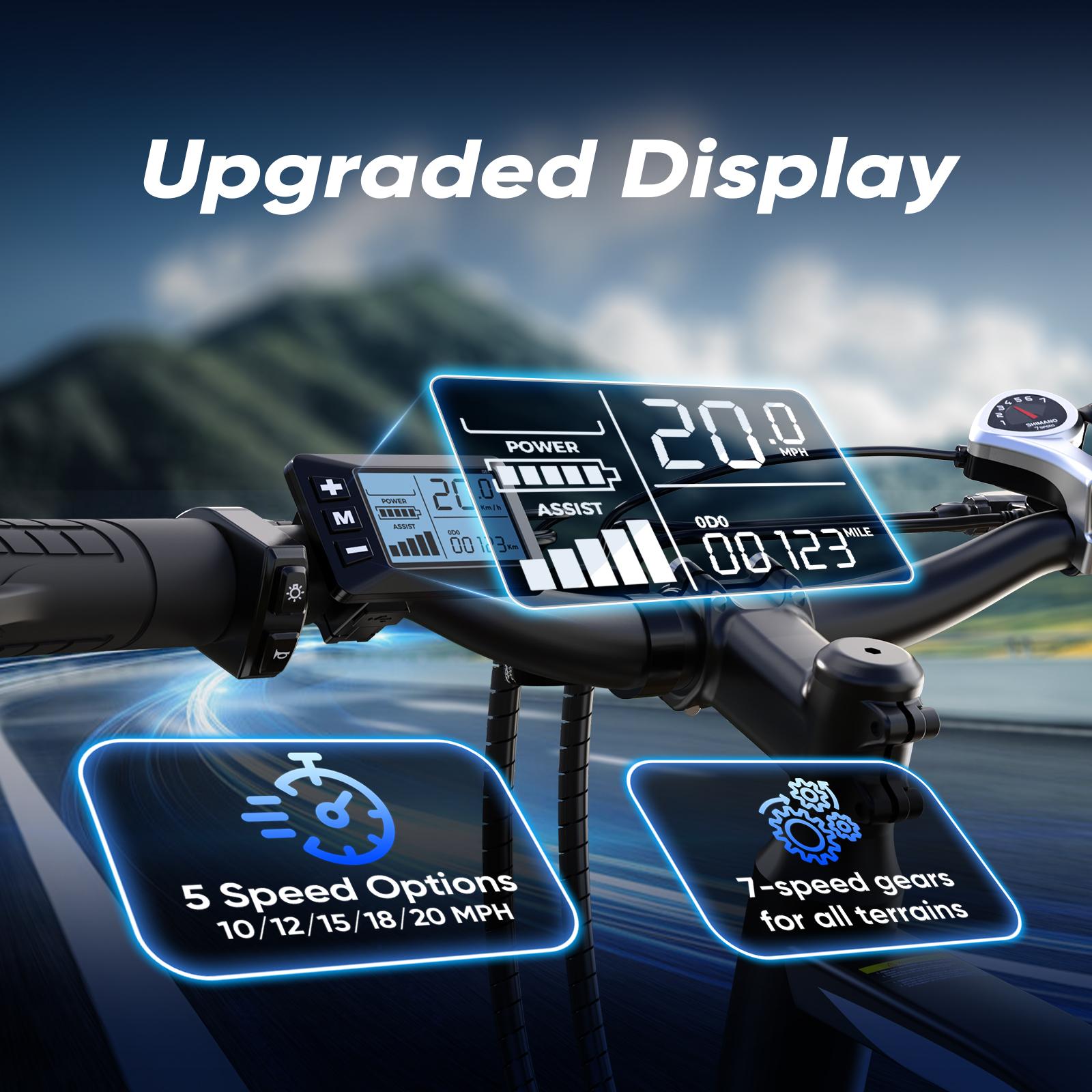 Adult Electric Bicycle 750W | 60 Miles Long Range, Removable Battery, 5 Speed, Shock Absorber