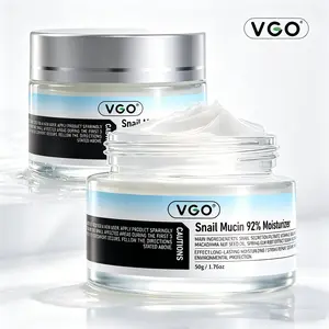 VGO Snail Mucin 92% Moisturizer 50g Daily Face Gel Cream (cremas para la cara) and Vitamin C Facial Serum Essence moisturizer
