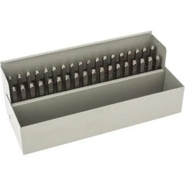 C.H. Hanson 36-Piece 3/32-in Character Steel Stamp Set - Letters & Figures, Standard 20623, Office Stationery Stamp