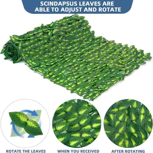 39.4"x39.4" Ivy Privacy Fence Screen, Artificial Leaf Hedges Fence, Maintenance & Reusable Greenery Wall Panel Decoration for Patio, Balcony, Garden, Indoor