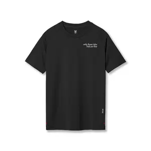 0839. 3D-Lite® 2.0 Lycra® Fitted Tee - Black "Brush Wings"