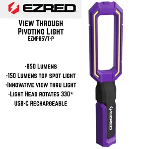 E-Z Red 850 Lumen View Through Pivoting Work Light with Magnetic Base