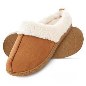 Floopi House Slippers for Women, Fur Lined Clog Womens Slippers Cozy Memory Foam with Indoor & Outdoor Anti Skid Sole