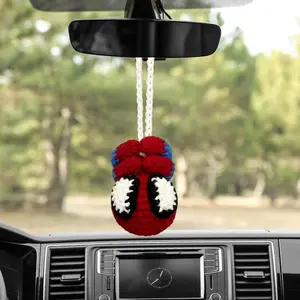 Crochet Spider Car Hanging, Cute Hero Hanging From Mirror, Spider Decoration, Spider Amigurumi, Plush Spider Car Charm, Gifts For Him Her