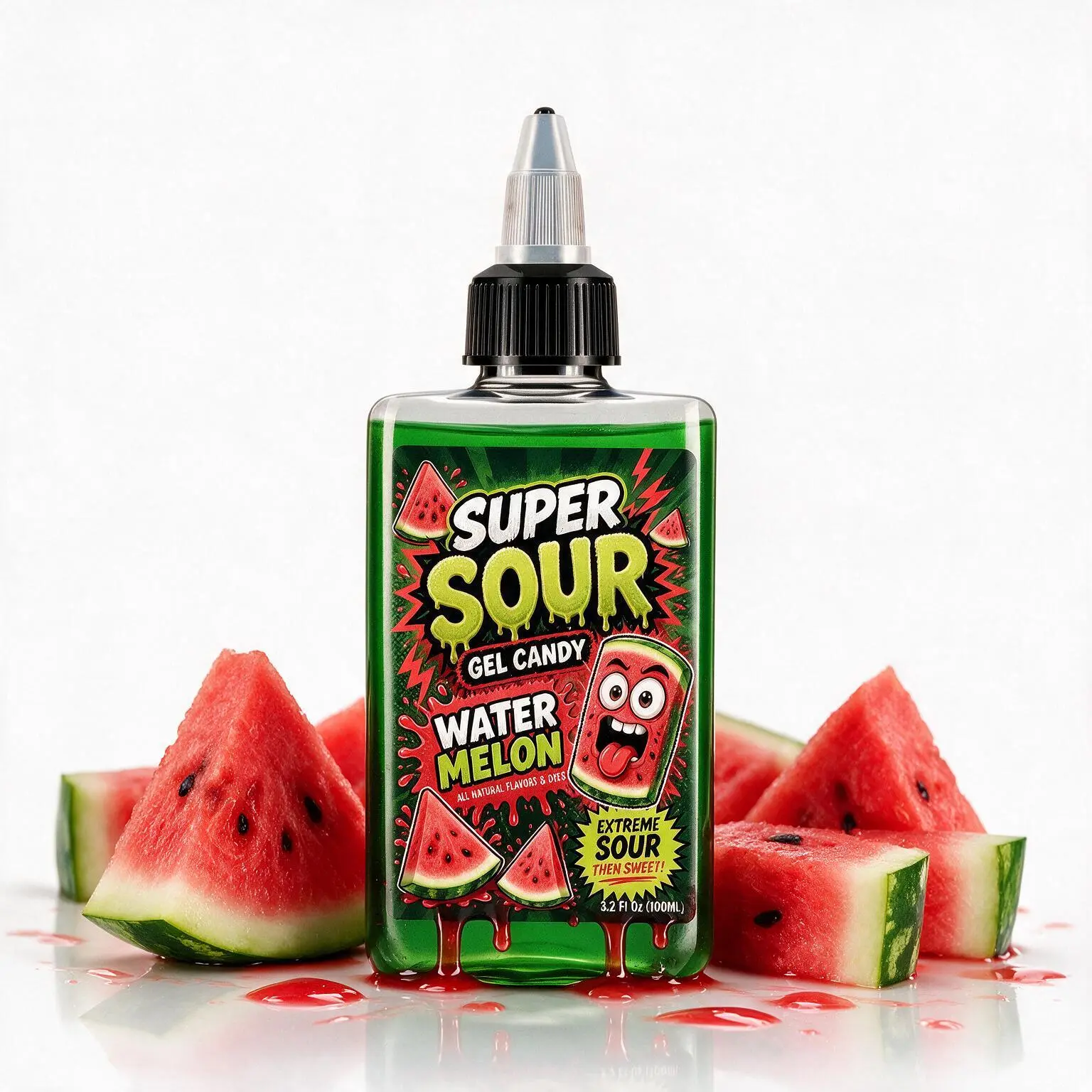 Super Sour Watermelon Gel Candy - 100ml