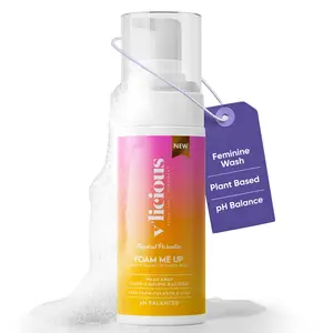 V'licious Tropical Paradise - pH balancing Foaming Daily Intimate Wash - All Day Freshness for Women, Plant Based Cleansing Gentle Body Care Calendula