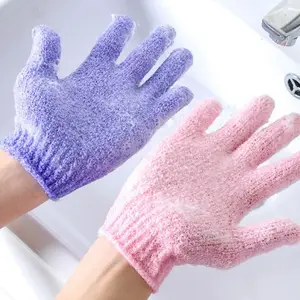Colorful Exfoliating Gloves, Shower Bath Gloves, Dual-Sided Exfoliating Mitts for Spa Massage Body Scrub, Body Care Tool, Christmas Halloween Gift, Body Scrubber, Exfoliant Scrubber Glove