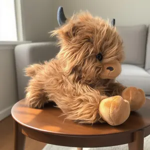 Cute Highland Cow Plush Toy, Soft and Durable Material, Perfect for Home Decor, Office, Car, Unisex Design, High-Quality Craftsmanship