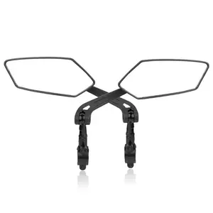 2Pcs Handlebar Bike Mirrors – 360° Adjustable E Bike Side Mirrors with Scratch Resistant Glass, Rear View Mirrors for Bicycle, Electric Bike & Scooter Handlebars