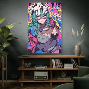 Nelliel Tu Poster – Bleach Anime Wall Art | Sexy Waifu Canvas Print in Minimalist Abstract Style for Home Decor