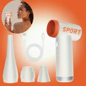 2024 New Upgrade Portable Electric Mini Handheld Turbo Fan, Palm-Sized Grip Comfortable Cleaning Tool, for Dusting, Cleaning, Eco-Friendly, USB Rechargeable Violent Fan, Small Personal Pocket Fan for Outdoor Travel Camping Beach-Perfect Summer Gift(White)