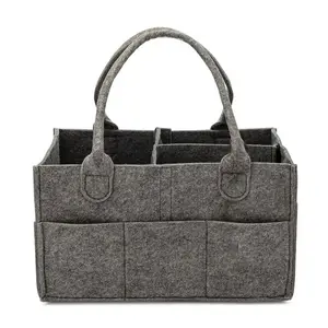 Felt Storage Basket, Portable Travel Diaper Organizer Box, Car Storage Basket, Home Storage & Organization Accessories, Bathroom Bedroom Accessories