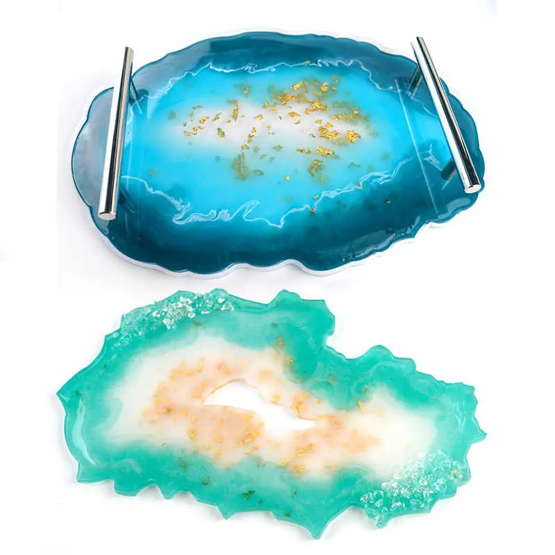Serving Tray Mold with Handle | Silicone Charcuterie Board Resin Mold, Silicone Tray Mold, Epoxy Mold, Epoxy Art, Resin Craft Mold, ResinArt