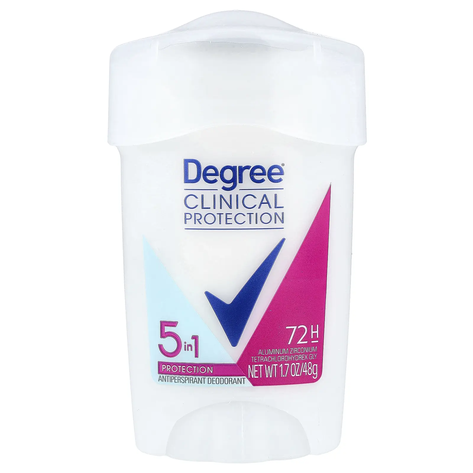 Degree Clinical Protection, 5 In 1 Protection, Antiperspirant Deodorant, Soft Solid, 1.7 oz (48 g)