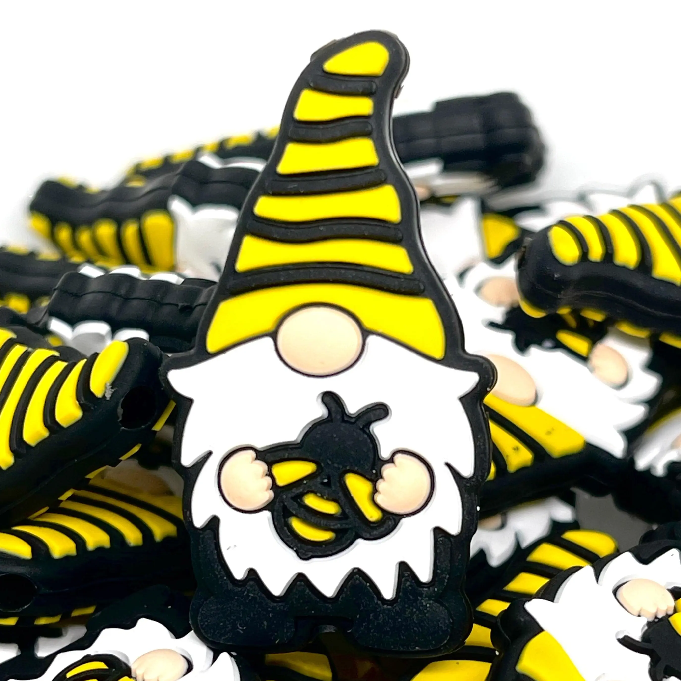 1pc WannaBee Gnome Focal Beads | Bees Colorful BumbleBee Crafting & Beading