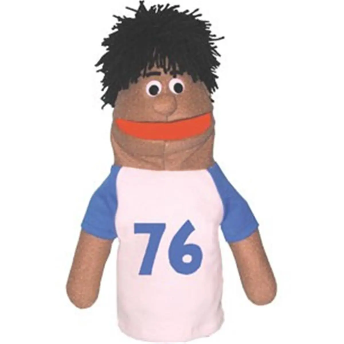 212 MAIN Artificial Half-Body African-American Boy Puppet Cat Toy - 18in Washable Fabric Pet Accessory, Model 300A, for Dogs & Cats