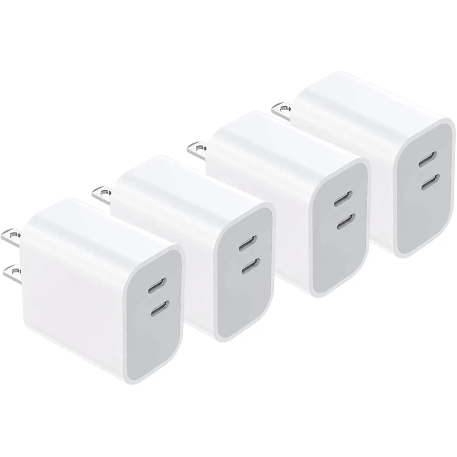20W  Charger, Dual USB C Port Power Adapter Charger, Block  Charger for  17/16/15?4-Pack ?