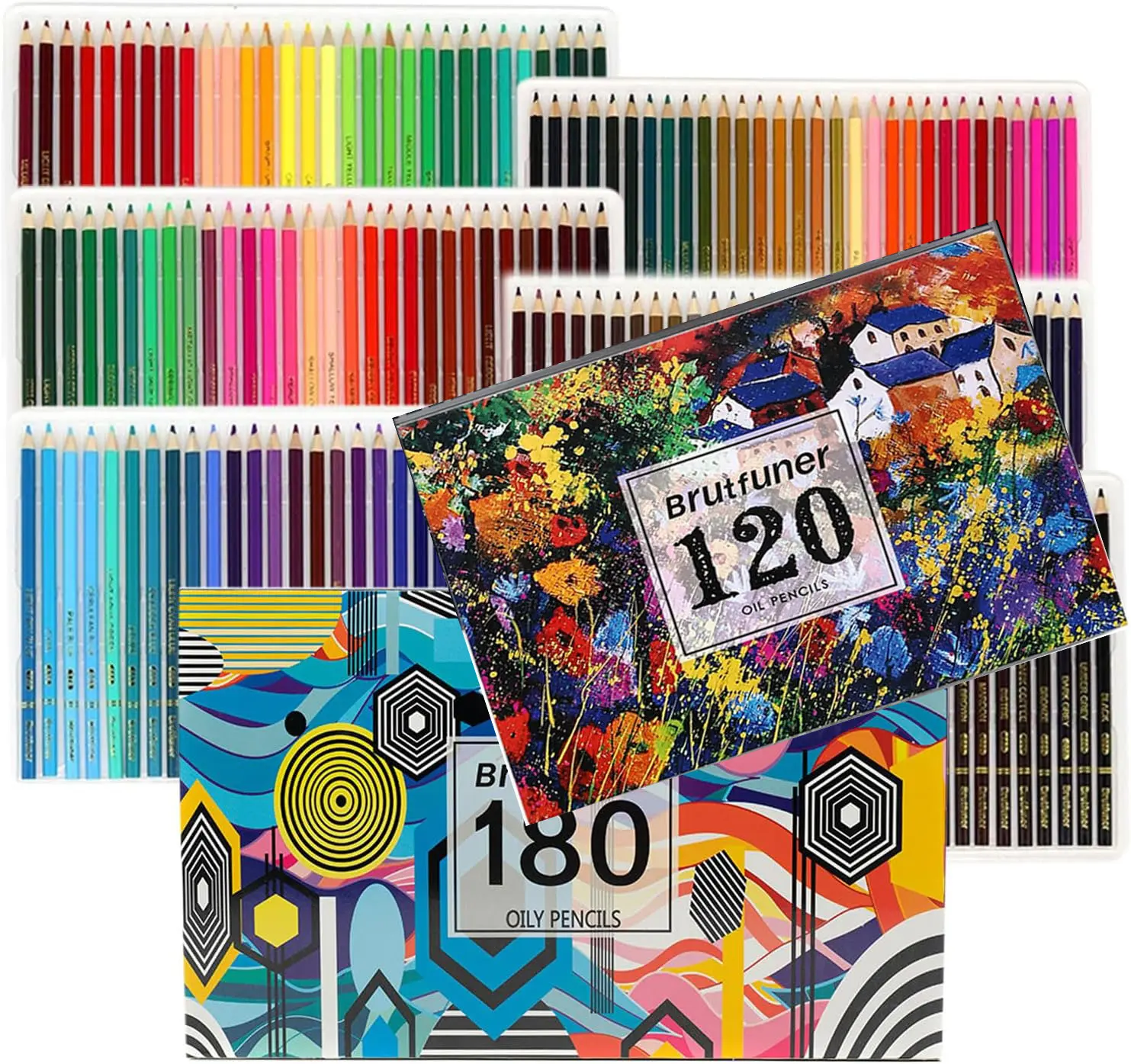 72/120/180 Colored Pencils, Soft Core Oil Based Color Pencils for Adult Coloring Books, Color Book, Art Supplies, Gifts for Kids, Adults, Artists, Professionals