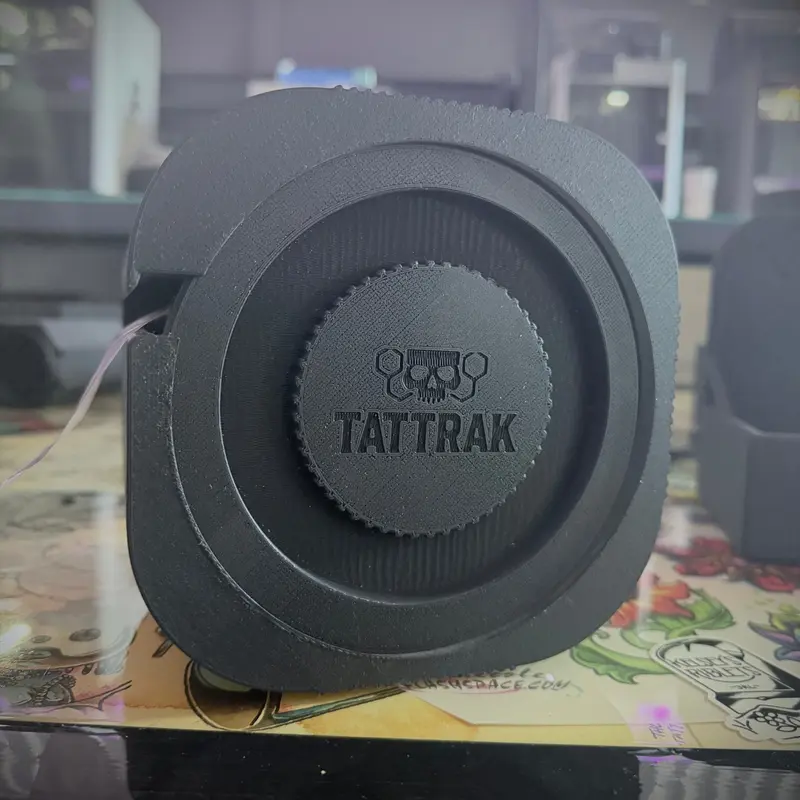 Tattrak Magnetic Barrier Film Dispenser Box - Adjustable Hand Tool for Tattoo Artists, Left-Right Hand Compatible, 4" × 6" Barrier Film Rolls Compatible, Powerful Magnetic Mounting, Optional Wall Mount, Clean Workstation Organization
