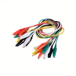 Alligator Clips, Double-headed Design Test Lead Alligator Clip, Repair Test Connection Cable, 46cm/18.11in Small Battery Clip for Daily Repair