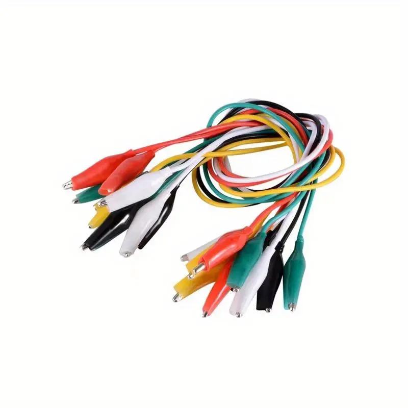 Alligator Clips, Double-headed Design Test Lead Alligator Clip, Repair Test Connection Cable Connector, 46cm/18.11in Small Battery Clip for Daily Repair, Reliable, Versatile Fit, Flexibility, Durability