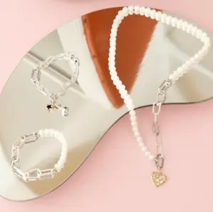 Set Pearl Bracelet and necklace 925