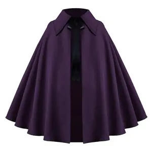 Gothic Steampunk Victorian Medieval Renaissance Larp Wizard Capelet Cloak for Men and Women - Costume, Womenswear