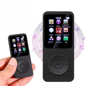Audio Card Mp4 Memory Chargeable MP3 Player Portable Music Player Bluetooth 5.4 Music Stereo Player 1.8 inch Screen Support FM Radio E-Book Recording