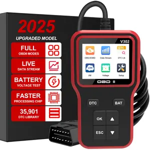 OBD2 Scanner Diagnostic Tool - Code Reader for Cars, Check Engine Light, Read/Clear Error Codes, Emissions Readiness, Battery Tester, All OBD II Vehicles Since 1996