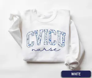 CVICU Nurse Sweatshirt, Cardiac ICU Nurse , Floral CVICU Nurse Shirt, Cardiovascular icu Nurse Gift, Heart Nurse Apparel