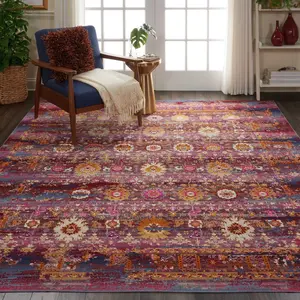 Nourison Vintage Kashan Distressed Indoor Area Rug, Decorative Vintage Design Rug, Decorative Rug