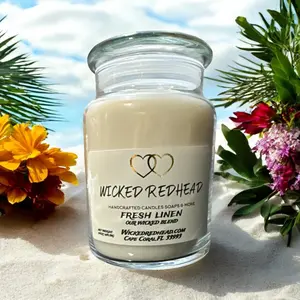 24 oz/680.39g Wicked Blend Wax Candle-Fresh Linen