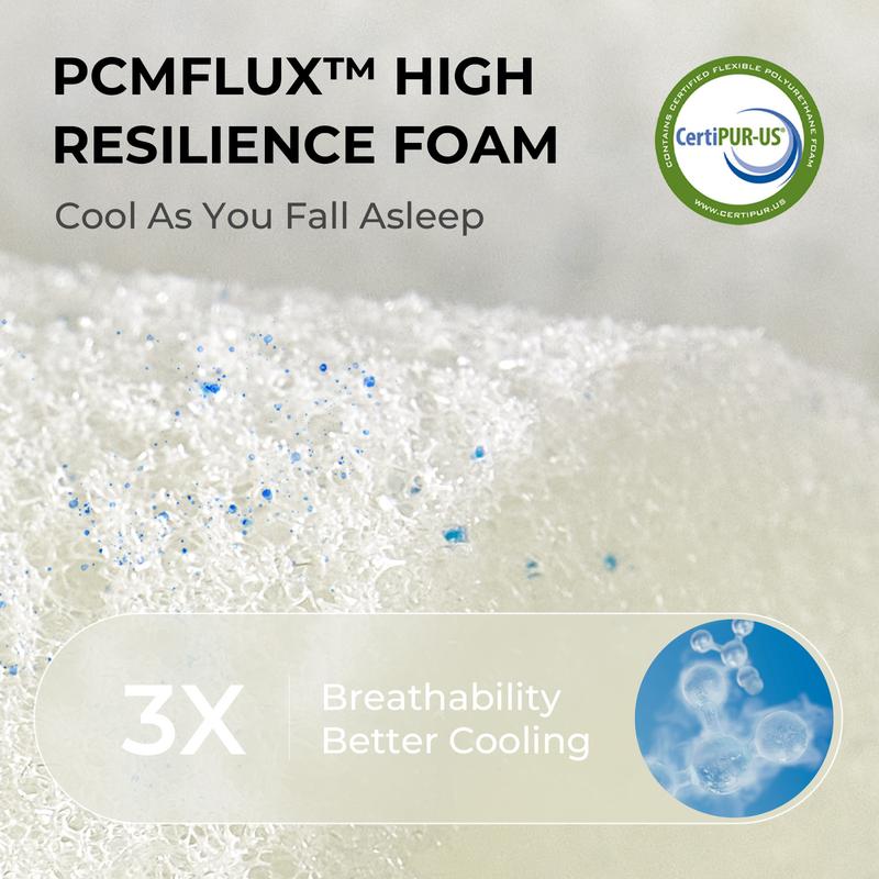 "Weightless Cooling Mattress for Heavy Users - 5-Zone Support & 8°C Cooler",Fiberglass-Free Sleep Experience Temperature Regulation