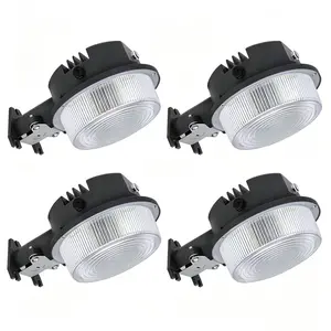 4Pack 75W LED Barn Light 7800 Lumens Dusk to Dawn Photocell Sensor IP65 Waterproof Outdoor Security Light 150° Wide Beam Angle Wall/Arm Mount for Yard Garage Warehouse Street