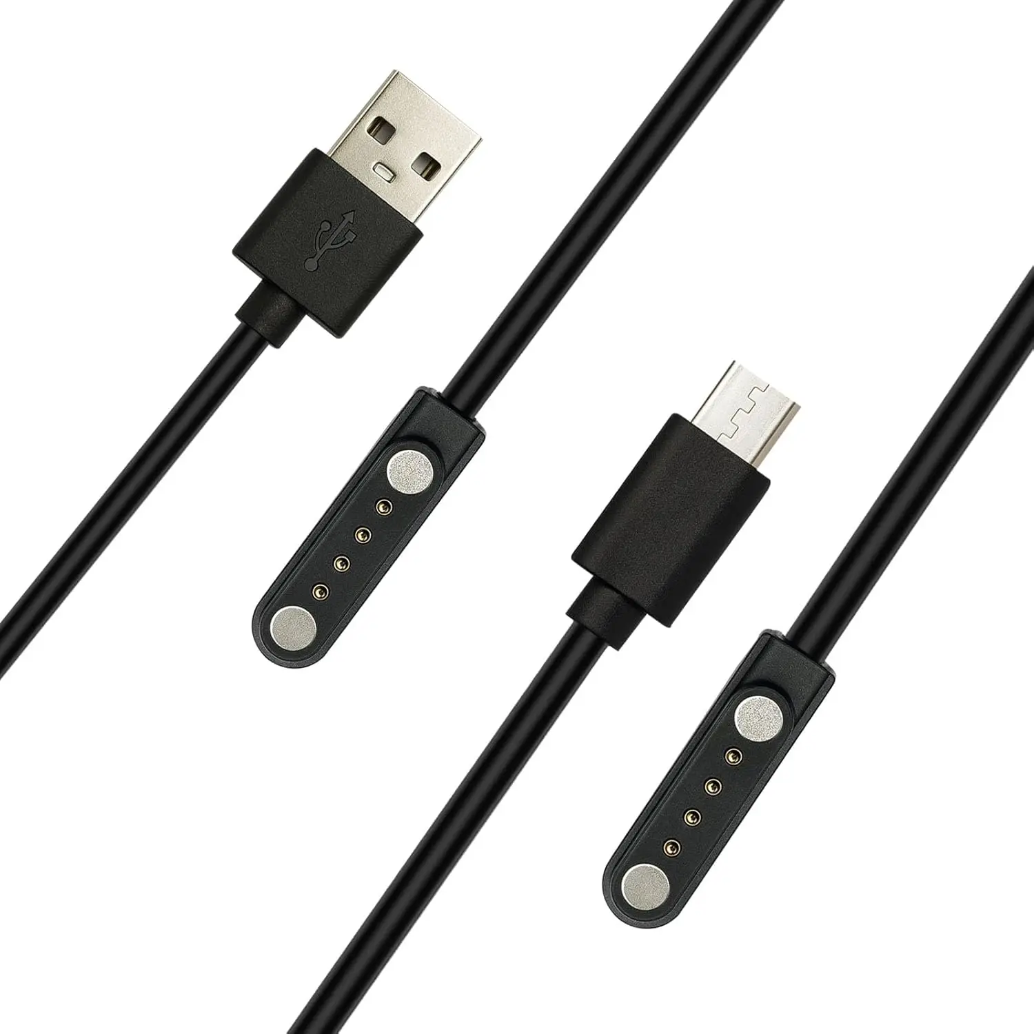 2-Pack Magnetic Charging Cables for PLAUD Note AI Voice Recorder, 3.61 FT USB & Type-C Electronic Replacement Charger Cord Accessories