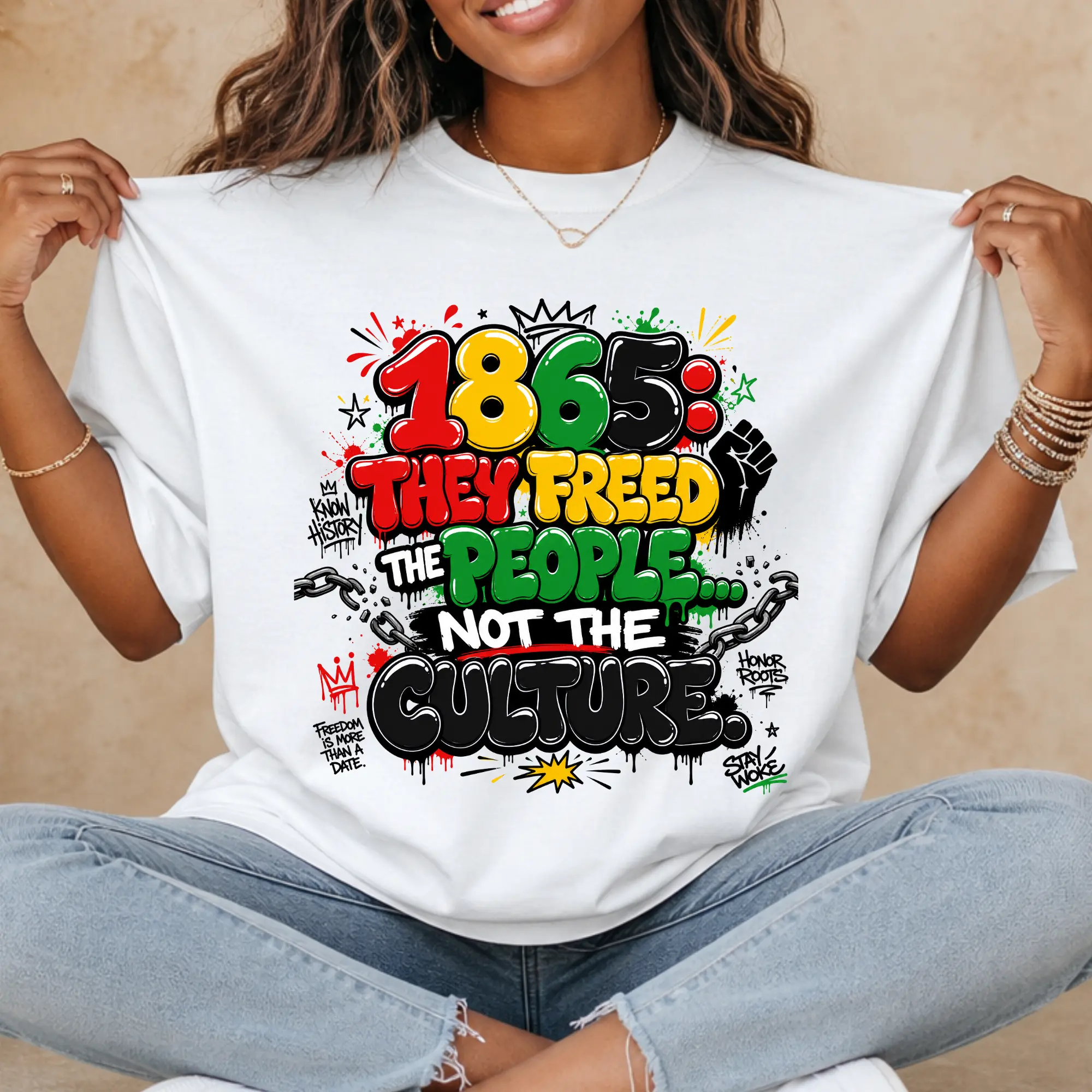 JUNETEENTH DTF Transfers - Adult Size 11in, Polyester Blend Fabrics, Bold Cultural Artwork, Ready-to-Press for Juneteenth Celebrations, Community Gatherings