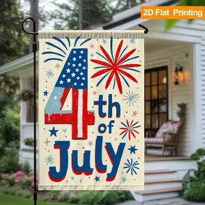 4th of July Firework Garden Flag, Patriotic Star Yard Flag, Independence Day Outdoor Decor 12*18inch